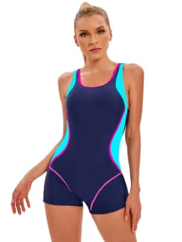 2027 Patchwork Sport One Piece Swimsuit Plus Size Swimwear Women Professional Sport Bathing Suit Surfing Swimsuits Swimming Suit