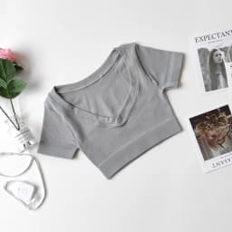 Women's Seamless Tops Short Sleeve Deep V Neck Yoga Shirts Fitness Crop Top Women Yoga Shirts Sportswear Gym Clothes