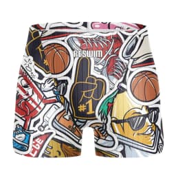 2026 Men's Swim Jammers Swimsuit Shorts Athletic Training Short Swimwear Swimming Trunks Summer Quick Dry Swim Surf Diving Pants