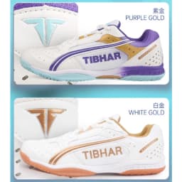Tibhar Table Tennis Shoes Table Tennis Racket Ping Pong Balance Support Lightweight Non-Slip Breathable Wrapping Shock Absorbent