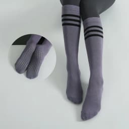 Autumn Winter Women Yoga Socks Striped Cotton Fitness Breathable Pilates Socks Middle Tube Non-Slip Gym Dance Ballet Grip Socks
