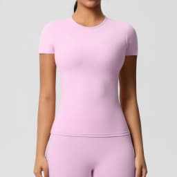 Workout Dry Fit Breathable High Elastic Sports Top Gym Fitness Wear T-shirt Women Casual Outdoor Top