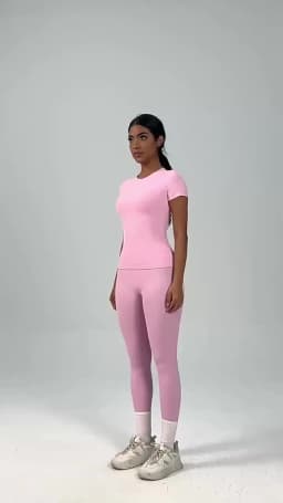 Workout Dry Fit Breathable High Elastic Sports Top Gym Fitness Wear T-shirt Women Casual Outdoor Top
