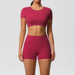 Workout Sportswear 2Pcs Piece Female Women Active Wear Sports Tank Top Women Gym Workout Leggins Booty Bum Leggins