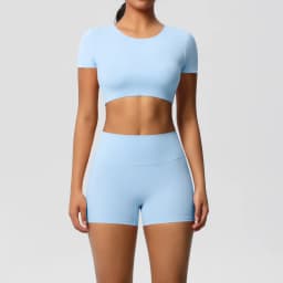 Workout Sportswear 2Pcs Piece Female Women Active Wear Sports Tank Top Women Gym Workout Leggins Booty Bum Leggins