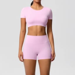 Workout Sportswear 2Pcs Piece Female Women Active Wear Sports Tank Top Women Gym Workout Leggins Booty Bum Leggins