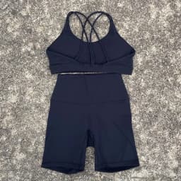 Solid Color Soft Women Gym Yoga Short Cycling Set Cross Back Gym Bra+High Waist Short Leggings High impact shockproof Sportwear