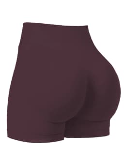 Seamless Hip Hugging Fitness Shorts, Internet Famous Sports Three Part Pants, High Waisted and High Stretch Peach Hip Pants for