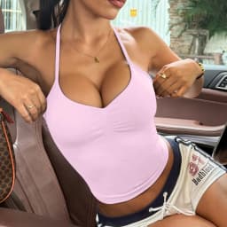 Adjustable Strappy Gym Top Backless Gym Clothes Women Scrunch Bra Removable Cups Yoga Tank Workout Outfits Tops Sports Vest