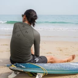 Nu-June Men's Rash Guards Surfing Diving Suit Long Sleeve UPF50 Swimwear Swimsuit Men Rashguard Surf Shirts Compression Pant Set
