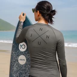 Nu-June Men's Rash Guards Surfing Diving Suit Long Sleeve UPF50 Swimwear Swimsuit Men Rashguard Surf Shirts Compression Pant Set