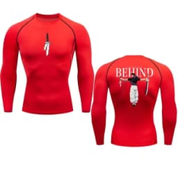 Anime Compression Shirt Men Print Breathable Football Fitness Tight Sportswear Althletic Quick Dry Rash Guard Gym Riding Tops