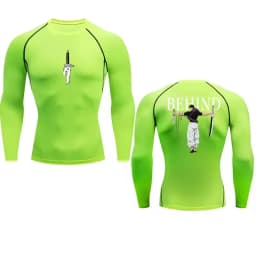 Anime Compression Shirt Men Print Breathable Football Fitness Tight Sportswear Althletic Quick Dry Rash Guard Gym Riding Tops