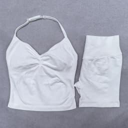 2 Pieces Yoga Set Women Backless Halter Tops High Waist Seamless Shorts Gym Suit Fitness Clothes Sportswear Workout Sets