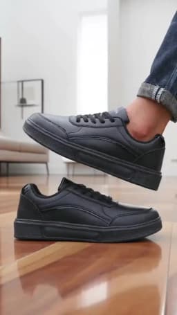 2025 Fashion Women's Black Sneakers Stylish Low Top Design Comfortable Lace Up Fit Versatile Casual Shoe Trendy Fashion Footwear