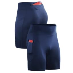 Men's Outdoor Running Pocket Shorts Summer Sport Fitness Jogging Tights Quick Drying Fashion Reflective Zipper Riding Pants
