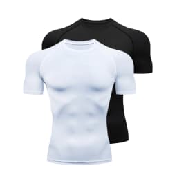 Men Running Compression T-shirt Short Sleeve Sport Tees Gym Fitness Sweatshirt Male Jogging Tracksuit Homme Athletic Shirt Tops