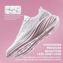 Xtep Running Shoe for Women Support Yu Yi Fw Cushioning Shock WaterProof Stability Durability Breathable Sneakers 875418110055