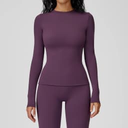 JUREN Yoga Shirts For Women Long Sleeve Fitness Running Push Up Gym Shirts Female Workout Breathable High Elastic Sports Top