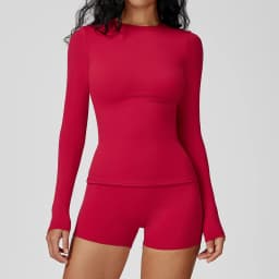 JUREN Yoga Shirts For Women Long Sleeve Fitness Running Push Up Gym Shirts Female Workout Breathable High Elastic Sports Top