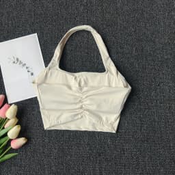 Halter Neck Sports Vest Chest Pads Shockproof Gathering Quick-Drying Fitness Yoga Top Beautiful Back Design Women's Underwe