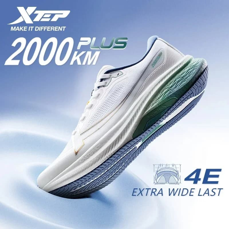 Xtep 2000km Plus Running Shoes 2025 New Spring Lightweight Anti-slip Wear-Resistant Men's Training Jogging Sneakers 875319110001