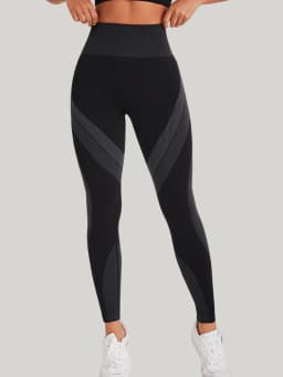Women's Seamless Yoga Leggings Color Block High Waisted Soft&Stretchy Breathable Scrunch Butt Lifting Gym Sports Workout Pants