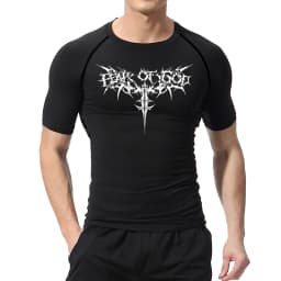Graphic Compression Shirts for Men Short Sleeve Rash Guard Gym Workout Tshirt Tees Athletic Quick Dry Baselayer Undershirts Tops