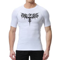 Graphic Compression Shirts for Men Short Sleeve Rash Guard Gym Workout Tshirt Tees Athletic Quick Dry Baselayer Undershirts Tops