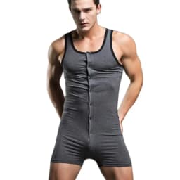 Superbody Sexy Leotard Undershirt Men Bodysuit Body Stocking Sexy Jumpsuit Wrestling Sport Cotton Top and Bottom Shaper Men Club