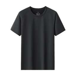 Summer Ice Silk High Elastic Men's Sports and Leisure T-shirt Comfortable Breathable Sweat-absorbing Quick Drying Top