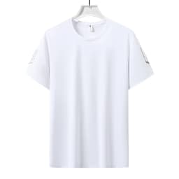 Summer Ice Silk High Elastic Men's Sports and Leisure T-shirt Comfortable Breathable Sweat-absorbing Quick Drying Top