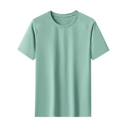 Summer Ice Silk High Elastic Men's Sports and Leisure T-shirt Comfortable Breathable Sweat-absorbing Quick Drying Top