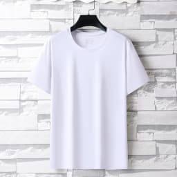 Summer Ice Silk High Elastic Men's Sports and Leisure T-shirt Comfortable Breathable Sweat-absorbing Quick Drying Top