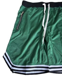 Men's Zippered Pocket Drawstring Shorts, Sportswear, Breathable, Quick Drying, Comfortable, Loose Fitting Color Matching Shorts,