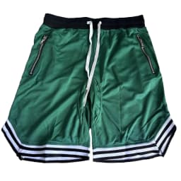 Men's Zippered Pocket Drawstring Shorts, Sportswear, Breathable, Quick Drying, Comfortable, Loose Fitting Color Matching Shorts,