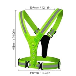 Adjustable LED Running & Cycling Safety Vest for Men and Women Night Security Sports Gear