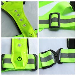 Adjustable LED Running & Cycling Safety Vest for Men and Women Night Security Sports Gear