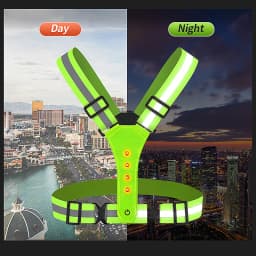 Adjustable LED Running & Cycling Safety Vest for Men and Women Night Security Sports Gear