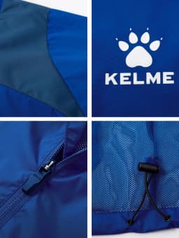 KELME sports windbreaker men's waterproof hooded woven jacket outdoor running windproof waterproof jacket