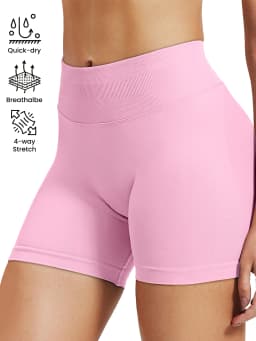 High stretch hip lifting fitness yoga shorts with peach hips and no awkward lines, Pilates medium intensity training shorts