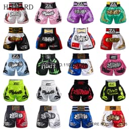 Muay Thai Shorts 2025 New Kick Boxing Shorts Men Women Kids Retro Martial Arts Thaiboxing Kickboxing Cage Fighting Workout Pants