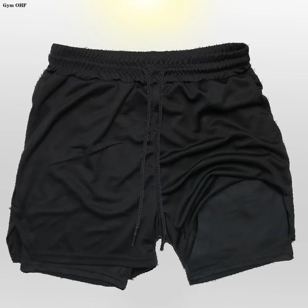 Men's Sports Shorts With Solid Color High Elasticity Breathable Sweat Absorption Heat Dissipation Running Bodybuilding Leggings