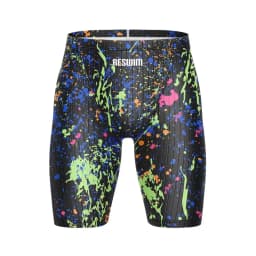 Summer Men's Pro Swim Jammer Athletic Practice Knee-Length Swimsuit Short New Swimming Trunks Beach Tights Shorts Surf Pants