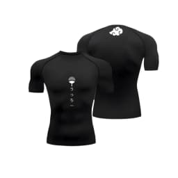 Anime Compression Shirt Men's Print Summer Short Sleeve Rash Guard Gym Workout T-Shirt Athletic Quick Dry Baselayer Undershirts