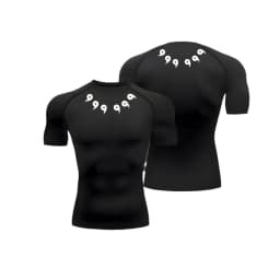 Anime Compression Shirt Men's Print Summer Short Sleeve Rash Guard Gym Workout T-Shirt Athletic Quick Dry Baselayer Undershirts