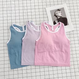Women's Sleeveless Slim-Fit Sports Tank Top with Built-in Bra Pads - Breathable, Quick-Dry for Running & Yoga