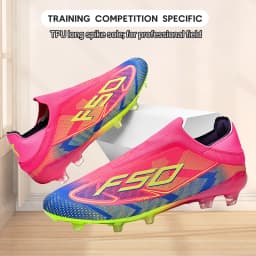 Upgraded Wear Resistant AG FG Football Shoes Skin-friendly PU Fabric Hard TPU Stud Stable Support Outdoor Natural Grass Sports