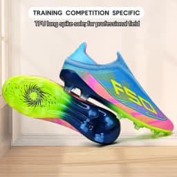 Upgraded Wear Resistant AG FG Football Shoes Skin-friendly PU Fabric Hard TPU Stud Stable Support Outdoor Natural Grass Sports