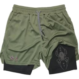 Anime Hunter X Hunter Performance Shorts Men 2-in-1 Running Compression Shorts Training Sport Gym Quick Dry Shorts with Pockets
